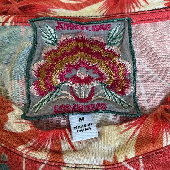 Johnny Was Adalena Kimono Sleeve Tee Women Size M Asian Dragon Floral Print $130 - Picture 10 of 16